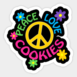 Peace Love Cookies Sticker